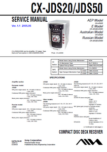 AIWA CX-JDS20 Ver.11 Compact Disc Deck Receiver Service Manual