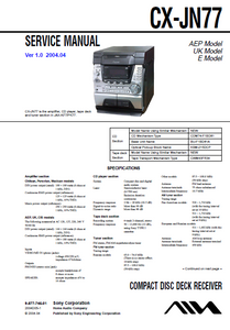 AIWA CX-JN77 Ver.1.0 Compact Disc Deck Receiver Service Manual