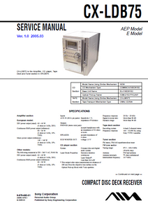 AIWA CX-LDB75 Ver.1.0 Compact Disc Deck Receiver Service Manual