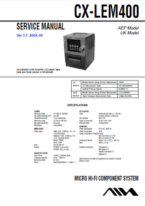 AIWA CX-LEM400 Component Ver.1.1 Service Manual