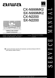 AIWA CX-N999MK2 Compact Disc Deck Receiver Service Manual