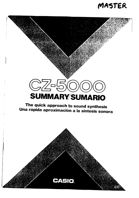 Audio TO Clearcom-CZ-5000 Sound Synthesis Summary Service Manual