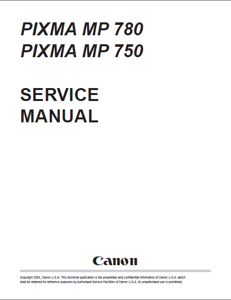 Audio TO Clearcom-Canon MP750, 780 Service Manual