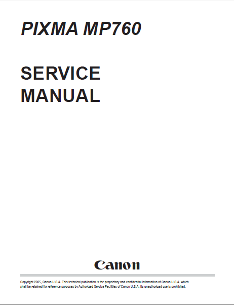 Audio TO Clearcom-Canon mp760sm Service Manual