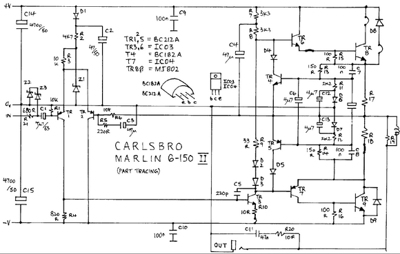 CARLSBRO Marlin 6-150 II Schematic