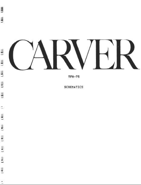 CARVER TFM-75 Schematics