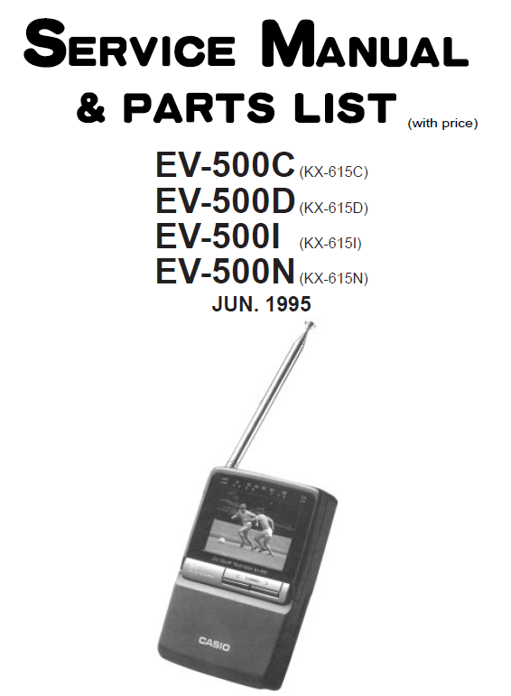 Casio EV500C-500D-500I-500N Service Manual