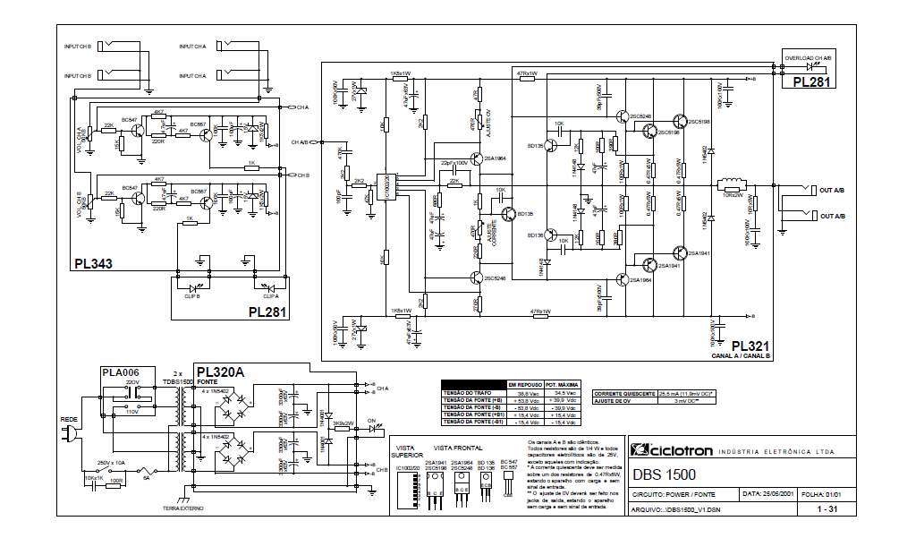 Audio TO Clearcom-Ciclotron_DBS_1500_pwr_sch Service Manual