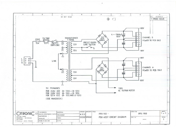 Audio TO Clearcom-Citronic_PPX900_pwr_sch Service Manual