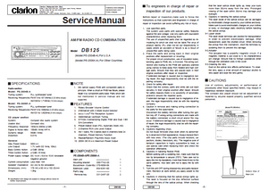Audio TO Clearcom-Clarion_DB125 Service Manual