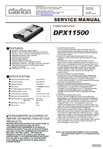 Audio TO Clearcom-Clarion_DPX-11500_sm_[ET] Service Manual
