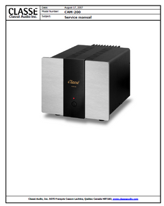 Audio TO Clearcom-Classe_Audio_CAM-200_Audio_PA1997_SM_[ET] Service Manual