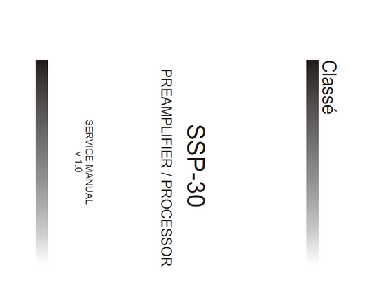 Audio TO Clearcom-Classe_Audio_SSP-30_Audio_Preamp_Processor_2000_SM_[ET] Service Manual