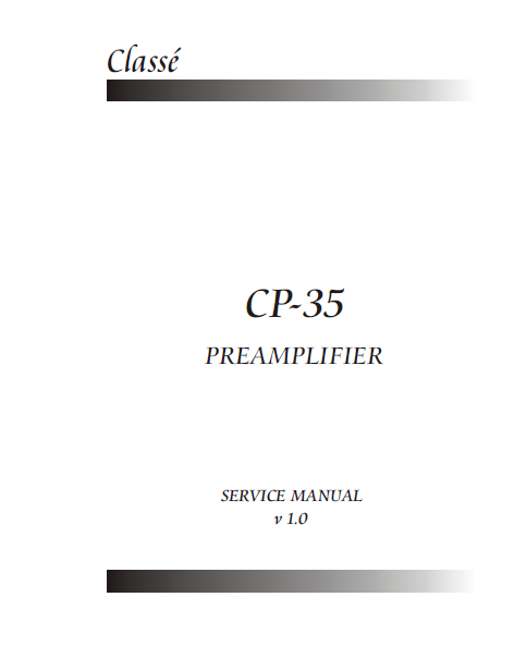 Audio TO Clearcom-Classe CP-35_SERVICE_MANUAL_v1_0 Service Manual