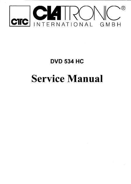 Audio TO Clearcom-Clatronic_International_DVD-534-HC_DVD_PA_2003__SM_[ET] Service Manual