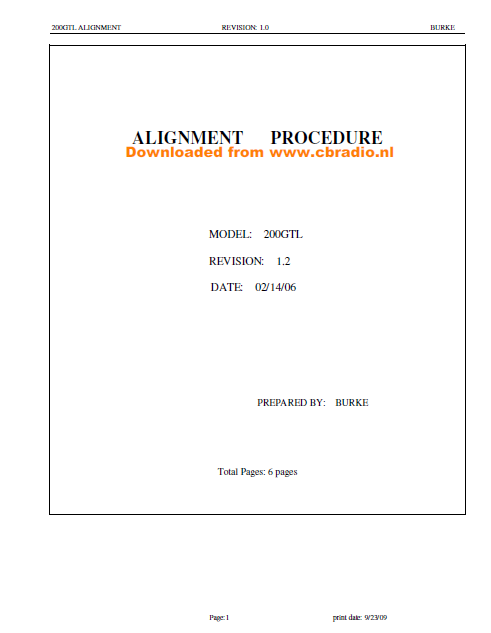 COBRA TO Cybernet-Cobra_200GTL-DX_sm Service Manual