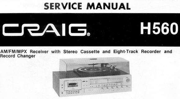Craig H560 Service Manual
