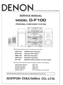 DENON D-F100 Stereo Component Service Manual
