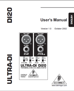 BEHRINGER Ultra-DI DI20 User's Manual