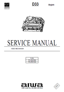AIWA D33 Video Mechanism Service Manual