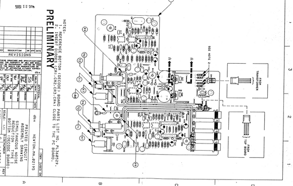 DBX 150X Printed Circuit Decode Board Schematic