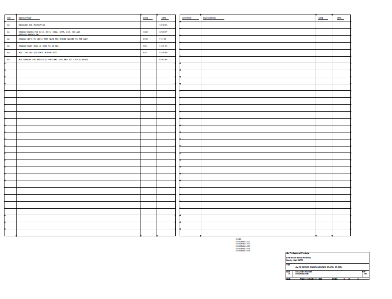 DBX Series20 EQ Main Slider Board Schematics