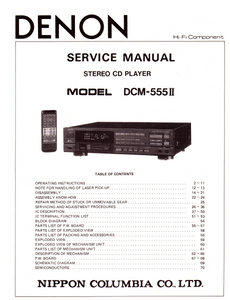 DENON DCM 5000-5001 CD Player Service Manual