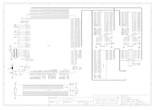 BEHRINGER Ultradrive Pro DCX2496 DSP Board rev E Schematics