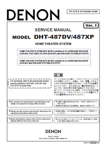 DENON DHT 487DV-487XP Theater System Parts List