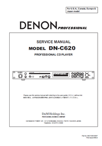 DENON DN-C620 Professional CD Player Service Manual