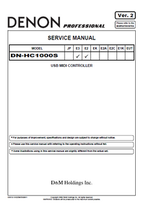 DENON DN-HC1000S E3 E2 USB MIDI Controller Service Manual