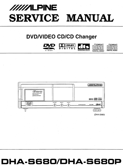 ALPINE DHA S680-S680P CD Changer Service Manual
