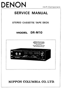 DENON DR-M10 Stereo Cassette Tape Deck Service Manual