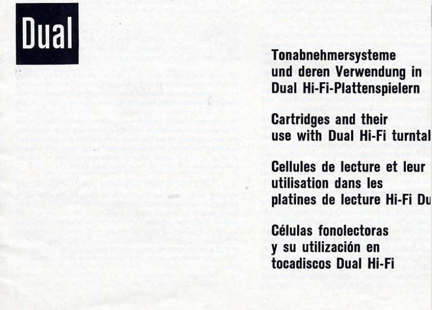 DUAL CARTRIDGES & THEIR USE Service Manual