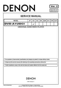 DENON DVD-A1UDCI E3 Video Player Service Manual