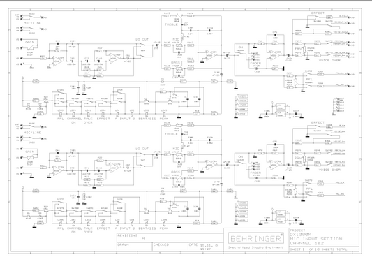 BEHRINGER DX1000M rev H Schematics