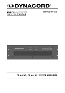 DYNACORD DPA 4245-4260 Pro Matrix System Service Manual