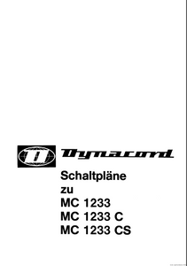 DYNACORD MC1233 Schematic