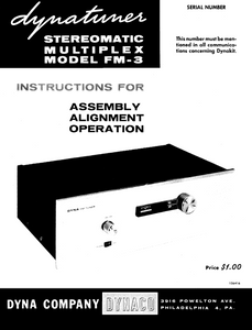 Dynaco Turner Stereomatic FM-3 Service Manual