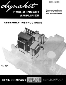 DYNACO FMA-2 Insert Amplifier Operations Manual
