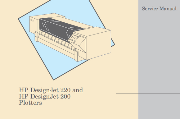 Hewlett Packard Designjet 220 Series Service Manual