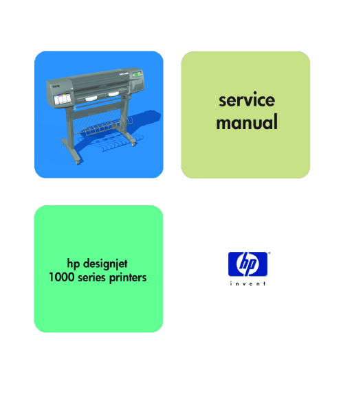 Hewlett Packard designjet 1000 series printer Service Manual