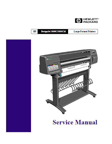 Hewlett Packard DesignJet 1050C-1055CM Large-Format Printers Service Manual