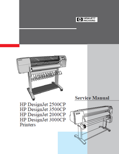Hewlett Packard DesignJet 2500CP Printers Service Manual