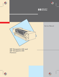 Hewlett Packard DesignJet 220-200 Plotters Service Manual