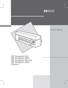 Hewlett Packard DesignJet 230-250C Plotters Service Manual