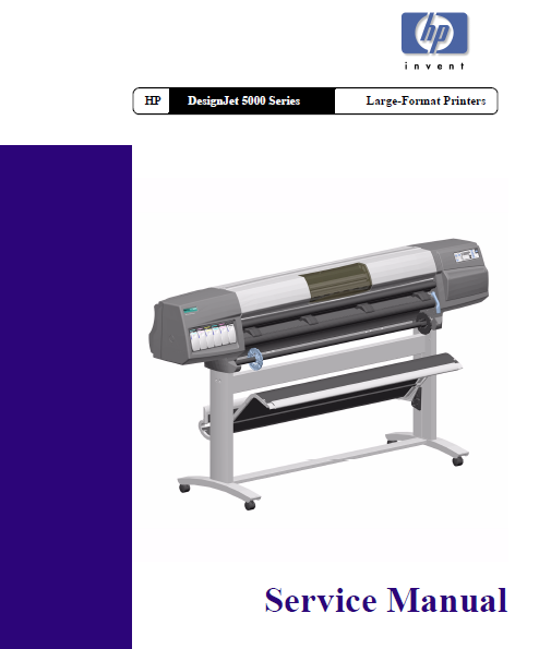 Hewlett Packard DesignJet 5000 series Large-Format Printers Service Manual