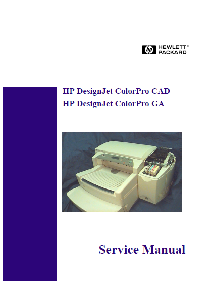 Hewlett Packard DesignJet ColorPro CAD-GA Service Manual – Electronic ...