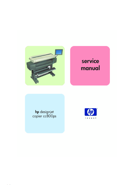 Hewlett Packard designjet copier cc800ps Service Manual