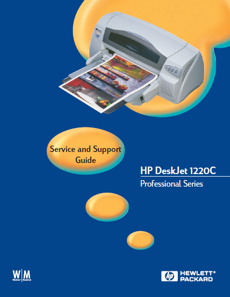 Hewlett Packard DeskJet 1220C Professional Series Service Manual